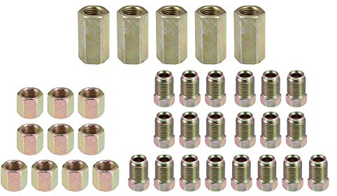 X AUTOHAUX 35pcs Motorcycle Brake Line Tube Fittings 3/16 Hydraulic Brake Line