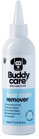 Dog Tear Stain Remover by Buddycare | Fast-Acting Tear Stain Remover for Dogs | Naturally Derived, PH-Balanced Formula (200ml)