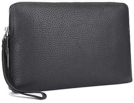 VKEID Herren Clutch Tasche Herrenhandtasche, Leder, Business-Handtasche, Herrenmode, Umschlagtasche, Handgelenktasche, Handtasche Handgelenkstasche für Männer