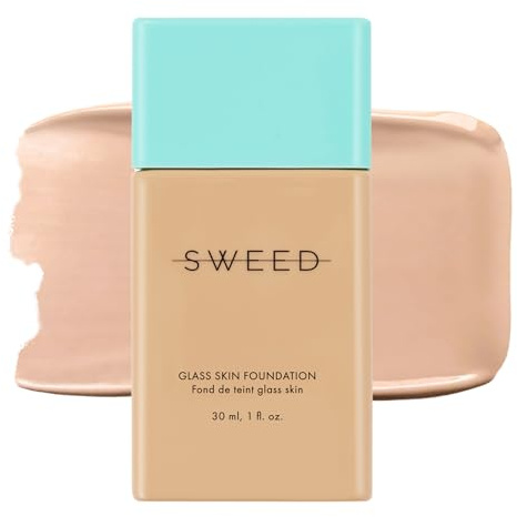 SWEED - Glass Skin Foundation | Vegan, Cruelty Free, Clean Beauty (04) Light C (30 ml)