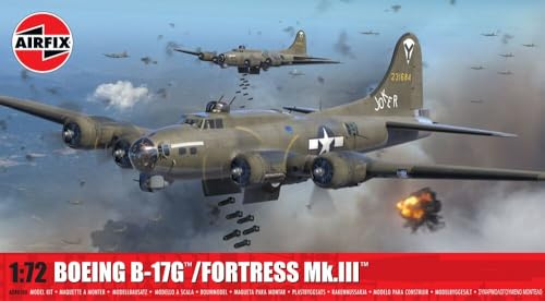 AIRFIX - Standard Model Set - A08018A Boeing B-17G / Fortress Mk.III Model Building Kit - Plastic Aircraft Kits for Adults & Children 8+, Includes 264 Pieces - 1:72 Scale