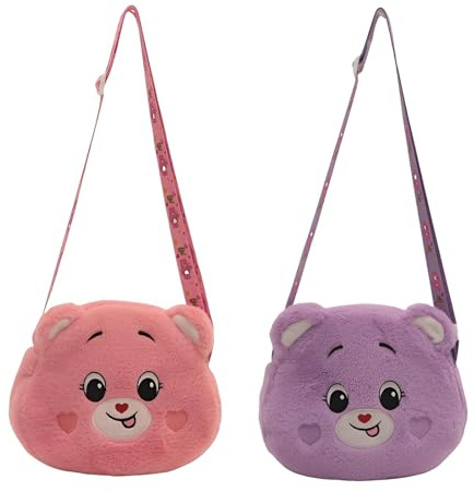 DqiUnaX 2 Stück Handtasche Mädchen, Umhängetasche Mädchen, Kinder Handtasche, Süße Kinderhandtaschen Für Mädchen, Pink Und Blau, Ideal Für Schule, Reisen Und Besondere Anlässe (Rosa,Blau)