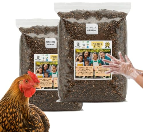 OLD TERRA NATURAL Estiercol de Gallinaza Premium, Seca deshidratada, mejor absorcion- Abono Orgánico Potente (3L) - Fertilizante en Rico en NPK y Calcio Crecimiento Explosivo en Huerto y Jardín