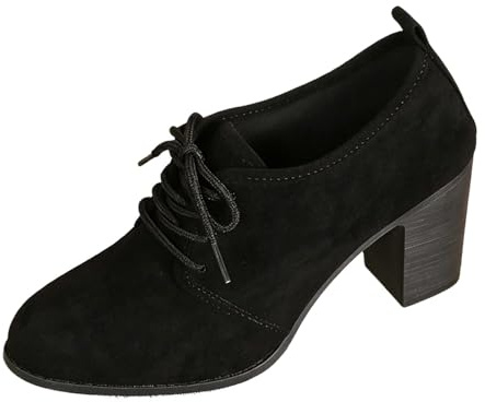 Sandali da donna con tacco, eleganti e comode, scarpe da ballo estive, vintage, scarpe da donna, con tacco alto, scarpe tradizionali, scarpe con piedi larghi, décolleté da donna, Nero , 38 EU