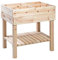 greemotion Jardinière Surélevée, Potager sur Pieds en Bois de Pin FSC 100%, Jardinière sur Pieds avec 4 Compartiments Séparés, Doté par un Insert en Plastique, env. 79 x 79 x 59 cm