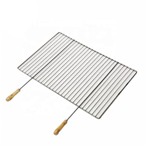 QEM Grille Barbecue 70x40 avec poignée Bois