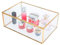 Homtone 27.5cm Golden Vintage Glasbox Terrarium Retro Schmuckkasten, Groß Transparent Glass Schmuck Storage Organizer für Hochzeit Geburtstagsfeier Dekor