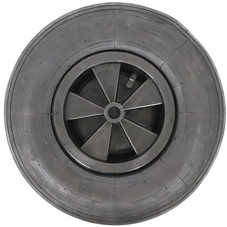 Home>it Roue en Caoutchouc 3,5 x 6 (brouette 91826), BlackOne