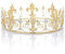 Couronne royale en métal pour homme - Pour cosplay, mariage, bal de fin d'année, décorations de fête, Medium, Métal