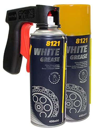 Kettenspray White Grease Sprühfett Mannol 8121 2 X 450 ml mit Pistolengriff