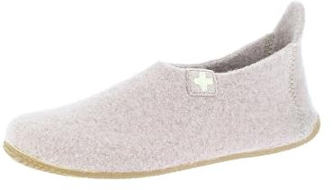 Living Kitzbühel Slipper Gipfelkreuz - Weiche Hausschuhe Unisex aus Wolle - Atmungsaktiv & rutschfest - Handgefertigt in Europa Clay, 36