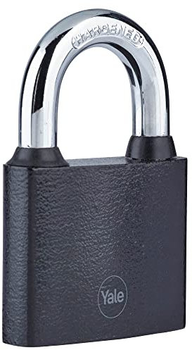 Yale cadenas en fer corps 50 mm 3 clés mécanisme à clé anse trempée sécurité standard intérieur casiers portes et abris casiers armoires boîtes à outils