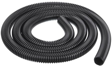 PATIKIL EVA flexibel dammsugarslang, 27 mm ytterdiameter 2 m lång dammuppsamlingsslang för industriell dammsugare, svart