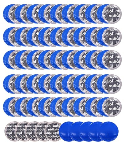 HUAZIZ 100 Pezzi Patch per Riparazione Pneumatici, 42mm Rotonda Pneumatici In Gomma Naturale Riparazione, Toppe per Riparazione Bici, Toppe Rotonde