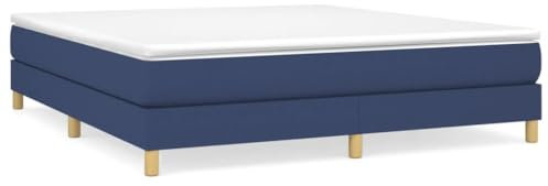 AUVYI Boxspringbett Polsterbett, Bett, Betten, Bettgestell, Schlafzimmer 180x200 cm Blau Bettkasten Bedstead Stoff