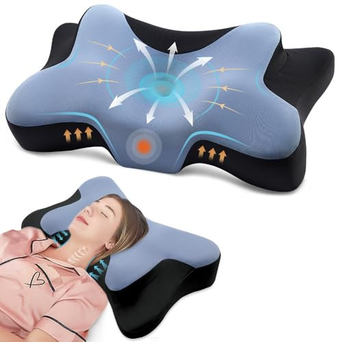 DONAMA Nackenkissen Kopfkissen Memory Foam Kissen,Schlafkissen Seitenschläferkissen für Seiten Rücken & Bauchschläfer