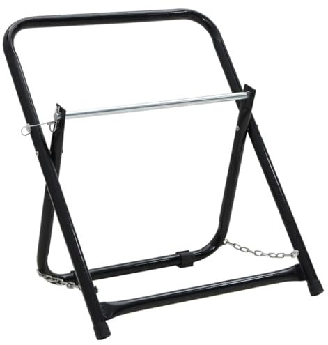 Schlauchwagen, Faltbar Schlauchhalter, Gartenschlauchwagens, Tragfähigkeit 45 kg, 54 x 45 x 54 cm, Pulverbeschichteter stahl