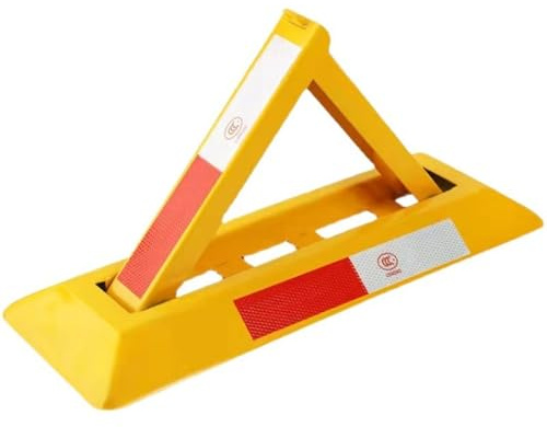 CWCQGH Blocco Pieghevole per parcheggio, barriera per parcheggio Auto in Acciaio antiruggine, barriera Automatica Resistente agli Urti per vialetti, Uso Commerciale e residenziale, Giallo