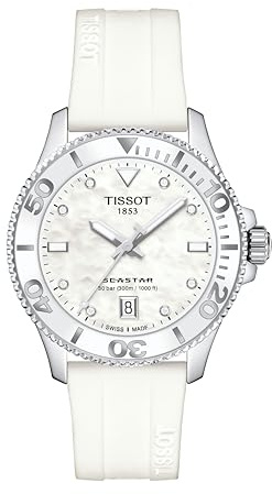Tissot Seastar 1000 Ladies Watch with Diamonds T120.210.17.116.00 36 mm Time Only Mother of Pearl