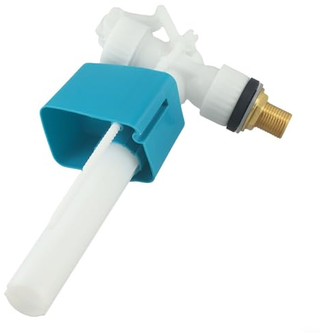 Válvula de llenado de cisterna de inodoro de entrada lateral con altura de flotador ajustable, diseño de entrada de agua horizontal para reemplazo de tanque de descarga de baño, accesorio de