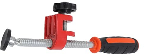 Yctze Single Spindle Clamp, Fast Fixing F Clamp, Carbon Steel with Non Slip PVC Rubber Handle, Ideal for Woodworking & Large Thin Panels Side Clamping