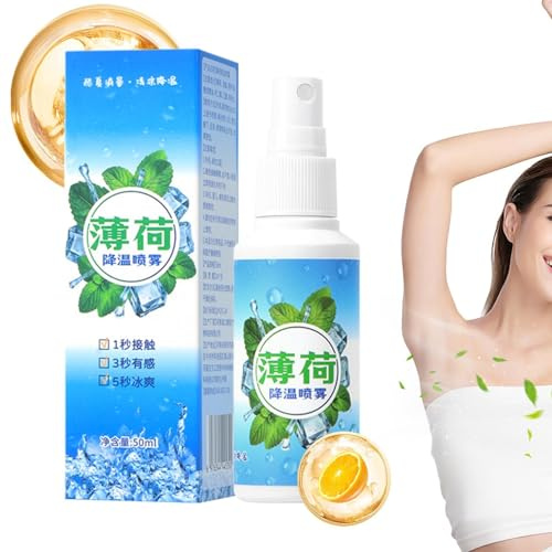 Spray Corporal Refrescante De Menta, 50 Ml Brumo Hidratante Refrescante Para Cuerpo Y Rostro, Para Viajes, Actividades Al Aire Libre, Deportes Y Gimnasio