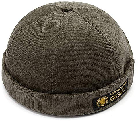 YAMEE Cappellino da Portuale Unisex - Berretto Docker Brimless Hat Cap Dockercap da Uomo e Donna - Skullcap Taglia Unica Regolabile (56-58cm)