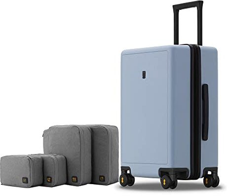 LEVEL8 Maleta Cabina Mate Organizador4p PC 54.5x37x23.5cm,40L,Azul Claro | TSA,4ruedas Silenciosa,Policarbonato