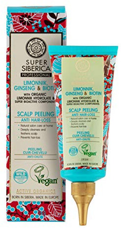 Natura Siberica Super Limonnik, ginseng & biotin, peeling al cuoio capelluto, 100 ml