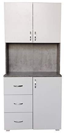 HTI-Line Küchenbuffet Blanca Küchenschrank Hochschrank Beton Weiß
