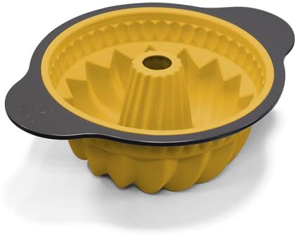 EKAU Smart Flex Patterned Ring Cake Pan, Marigold