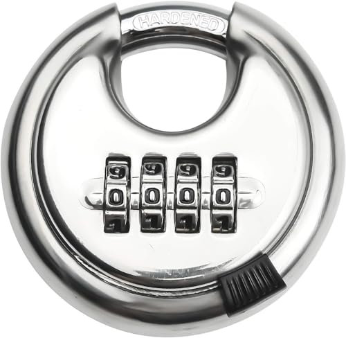 Fixinus Zahlenschloss Vorhängeschloss, Schloss Mit Zahlencode Zahlen 4 Stellig, 10 mm Bügelstärke, Wetterfest Rundbügelschloss Für Schuppen, Zaun, Lagereinheit, 70 mm