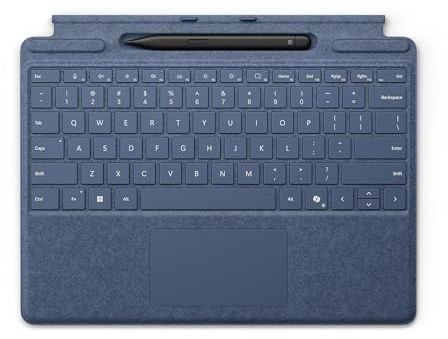 Microsoft Surface Pro Keyboard with Slim Pen | Sapphire | Compatible with Surface Pro Copilot +, Surface Pro 9, or Surface Pro 8