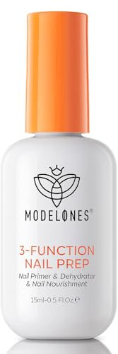 Modelones 1 Pc 3-in-One Nail Prep, 15 ml Nail Dehydrator and Primer & Nail Nourishment, Nail Growth for Acrylic Nails and Gel Nail Polish