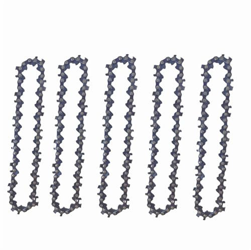 Barre de scie électrique de 6 pouces, 1/4 P, 37 nœuds, 18 couteaux, Guide de scie à chaîne électrique de remplacement, Mini chaînes de tronçonneuse en acier, outil de jardin(5pcs64-inch Chain)
