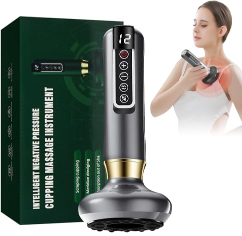 Horuili® Cellulite-Massagegerät, Schröpfgerät zur Reinigung der Meridiane, Cellulite-Gerät, Verstellbarer Body Shaper für den Bauch, Varially Anti Cellulite Massager (grau)