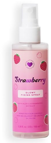 I Heart Revolution Strawberry Glow Fixing Spray, Spray Fixateur Éclat Scintillant, Vegan & Cruelty-Free, 100ml