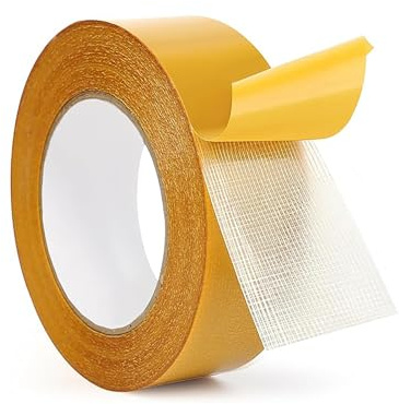 YCSHIPO Heavy-Duty Double-Sided Carpet Tape - 15m x 21mm - Strong Adhesive for Rugs & Floors