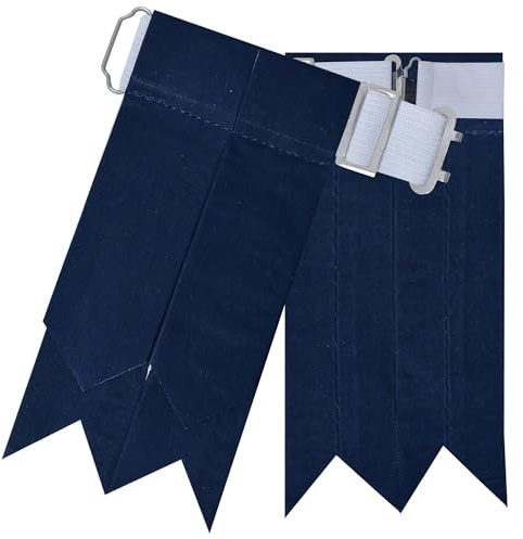 Men's Scottish Kilt Flashes - Traditional Tartan & Plain Kilt Garters, Heavy Buckle Adjusters, Acrylic Wool Hose Socks Flashes - Perfect for Highland Wear