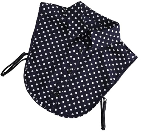 NUSITOU Demi-chemise à Faux Col en Chiffon Léger et Polyester Motif à Pois, Col Détachable Élégant et Polyvalent pour Blouse Femme Chic
