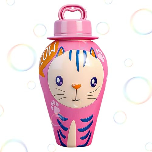 Soluzione per bolle di sapone, liquido per bolle di sapone a prova di perdite, 0,06 kg, per feste di compleanno, formula per attività all'aperto, soffiatore di bolle con simpatico motivo animale