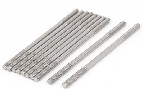 uxcell M5x110mm 304 Stainless Steel Double End Threaded Stud Screw Bolt 10pcs