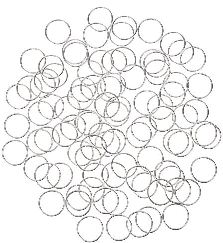 100 Pezzi Anelli di Capelli Braid Ring Capelli Ciclo Clip Accessori (Argento)