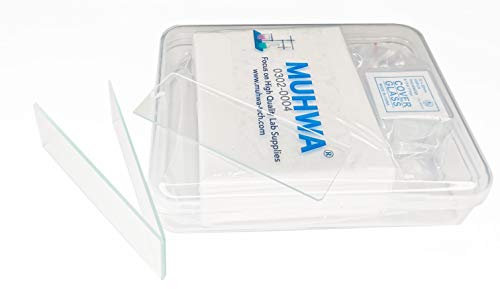 Vetrini per microscopio vuoti 50PCS e vetro di copertura quadrato 7101 100PCS