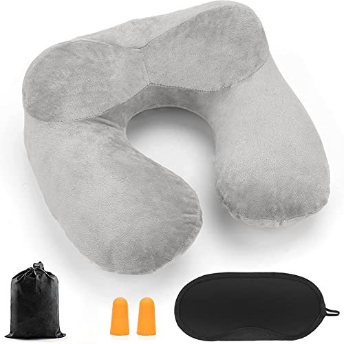 Nackenkissen Aufblasbar Nackenkissen Flugzeug Aufblasbar Reisekissen Nackenkissen Nackenhörnchen Aufblasbar Nackenhörnchen Erwachsene Neck Pillow Travel Mit Ohrstöpsel Augenmaske Aufbewahrungsbeutel
