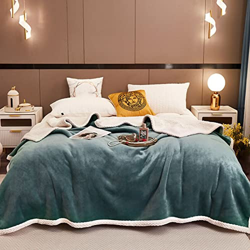 Coperta in Pile Sherpa per Letto, Coperta Appesantita Double Face in Flanella e Lana D'agnello, Coperta Pesata per il Sonno, Coperta di Lusso Super Morbido Confortevole Coperta Divano,#4,100x150cm