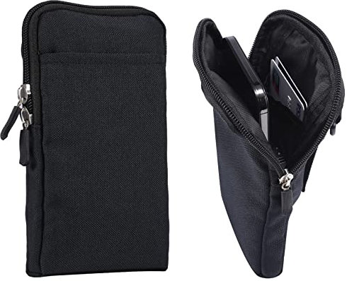 Handy Umhängetasche Herren Schwarz, Handy Gürteltasche Herren Schwarz, 7.2 Handytasche zum Umhängen wasserdichte Reißverschluss Herrentasche Hüfttasche Schultertasche mit Gürtelschlaufe Schultergurt