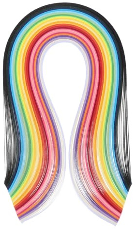 PATIKIL 260pcs Quilling Strips Paper 1/8(3mm) 39cm Origami Paper Quilling Strip for Art DIY Hand Craft Christmas