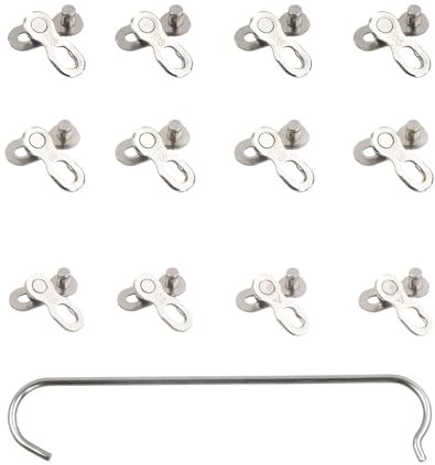 10 Paire Attache Rapide Chaîne, Maillon de Chaîne de Vélo, Attache Rapide Chaine Velo, Chaine de Vélo Attache Rapide, Chaine Velo pour Chaîne De 6, 7, 8, 9, 10 11 Vitesses Vtt Fixation Rapide