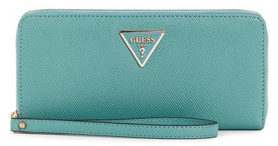 GUESS Damen Laurel Large Zip Around Wallet Große Geldbörse mit Reißverschluss, Clutch, Blaugrün/EIN Hauch von Paradies (Trace of Paradise)